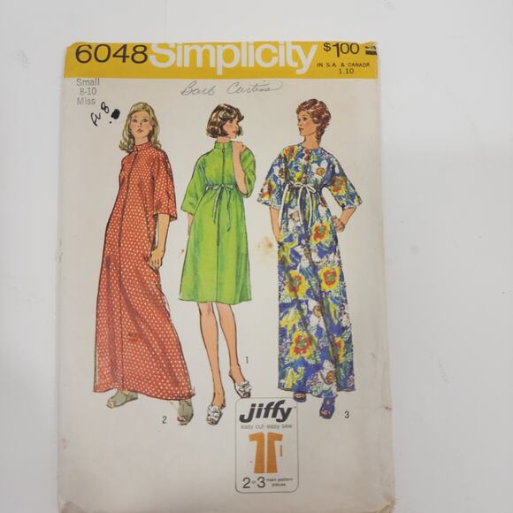 Vintage 1973 Simplicity Robe Cover Up Size Small 8-10 Woman's Sewing Pattern - Picture 1 of 4